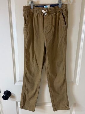 MINI BODEN Boys Elastic-Waist Casual Pants in Brown/Khaki